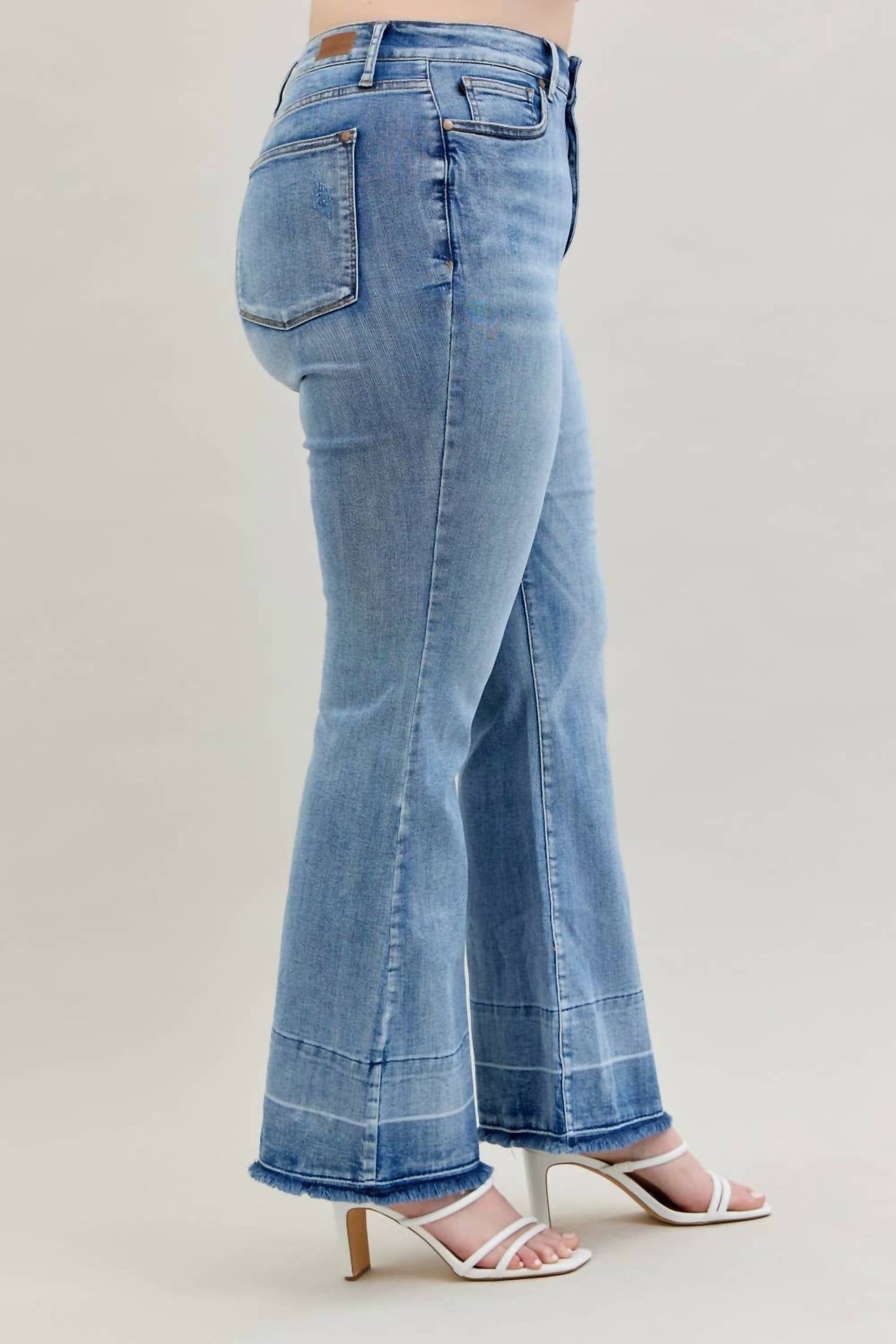 Judy Blue - Tummy Control With Release Hem Flare Jeans - Plus