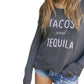Wooden Ships - Tacos & Tequila Cropped Crewneck Sweater