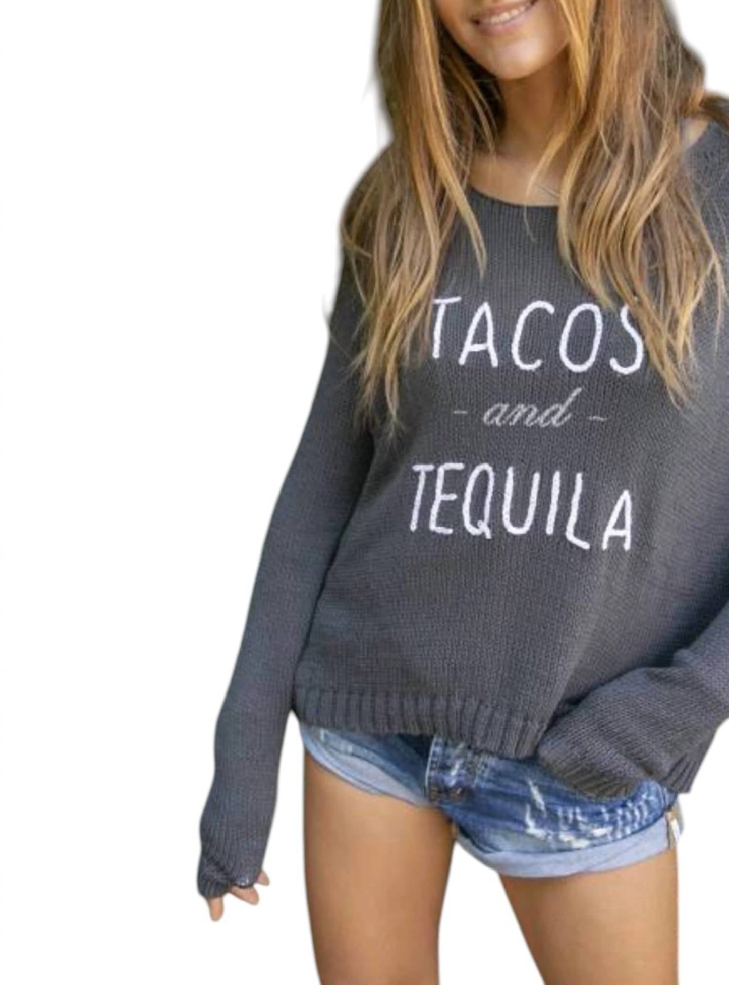 Wooden Ships - Tacos & Tequila Cropped Crewneck Sweater