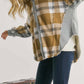 Davi & Dani - Mixed Plaid Button Front Jacket