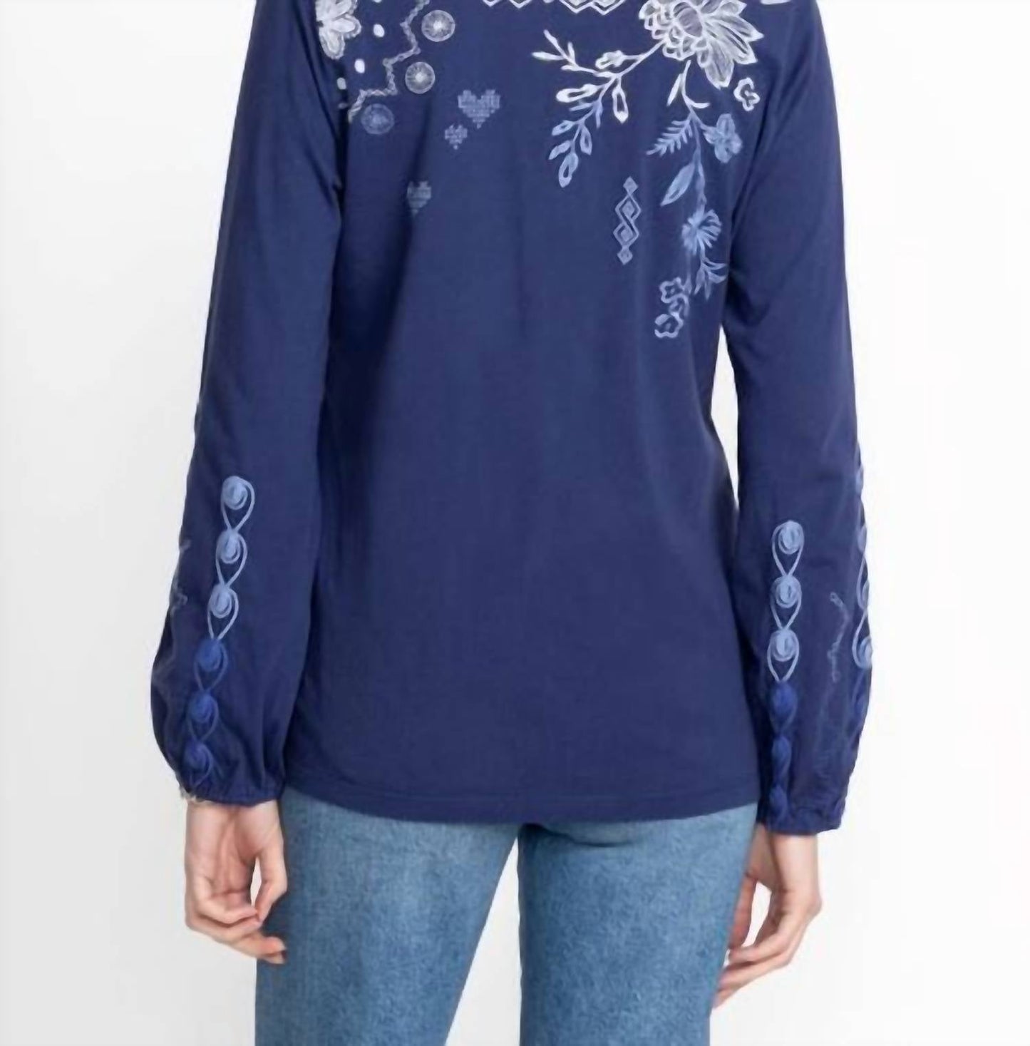 Johnny Was - BISHOP SLEEVE HENLEY TEE LAURA