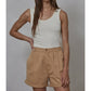By Together - Pleated Relax Fit Wide Leg Shorts