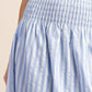 Kori - Rayon Striped Lined Midi Skirt a/ Smocked Waist