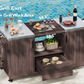 K&K 66.5' Outdoor Kitchen Island for Big Green Egg Grills