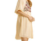 Umgee - Floral Embroidered Balloon Sleeve Dress
