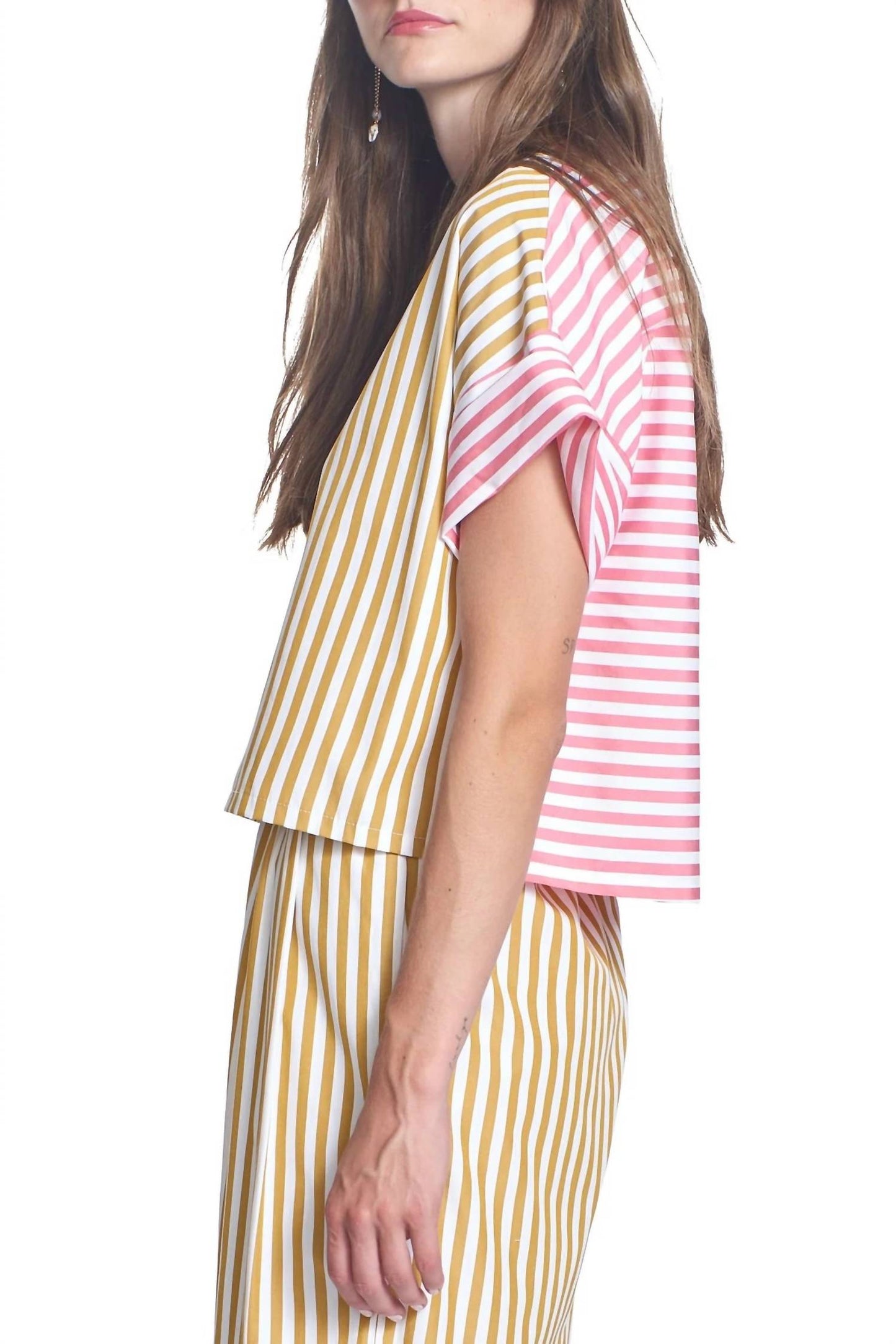 Corey Lynn Calter - Juni Crew Neck Striped Top