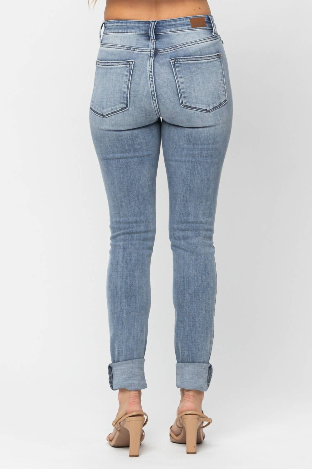 Judy Blue - High Waist Heavy Destroy Tall Skinny Denim Jeans