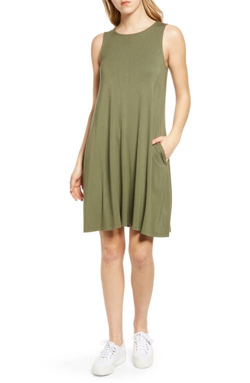 Caslon Sleeveless Swing Dress  Green Sorrel