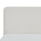 Canter Tall Headboard Upholstered Bed in Pearl White Chenille, Queen Size