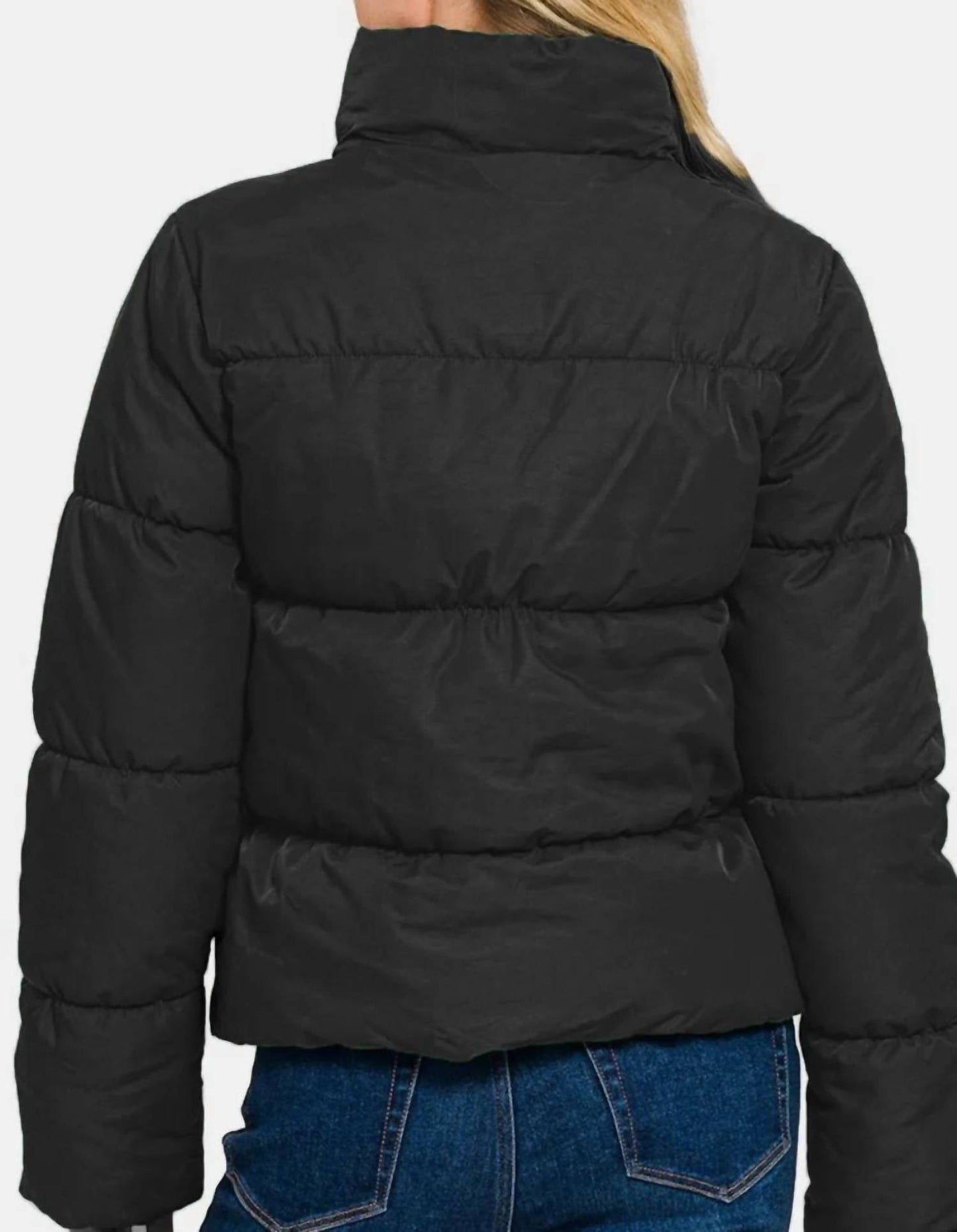 Trendsi - Zenana Zip Up Turtleneck Puffer Jacket with Pockets