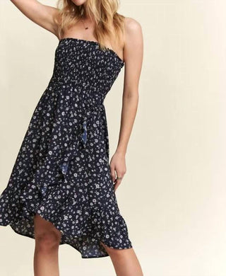 Adora - Strapless Floral Wrap Dress