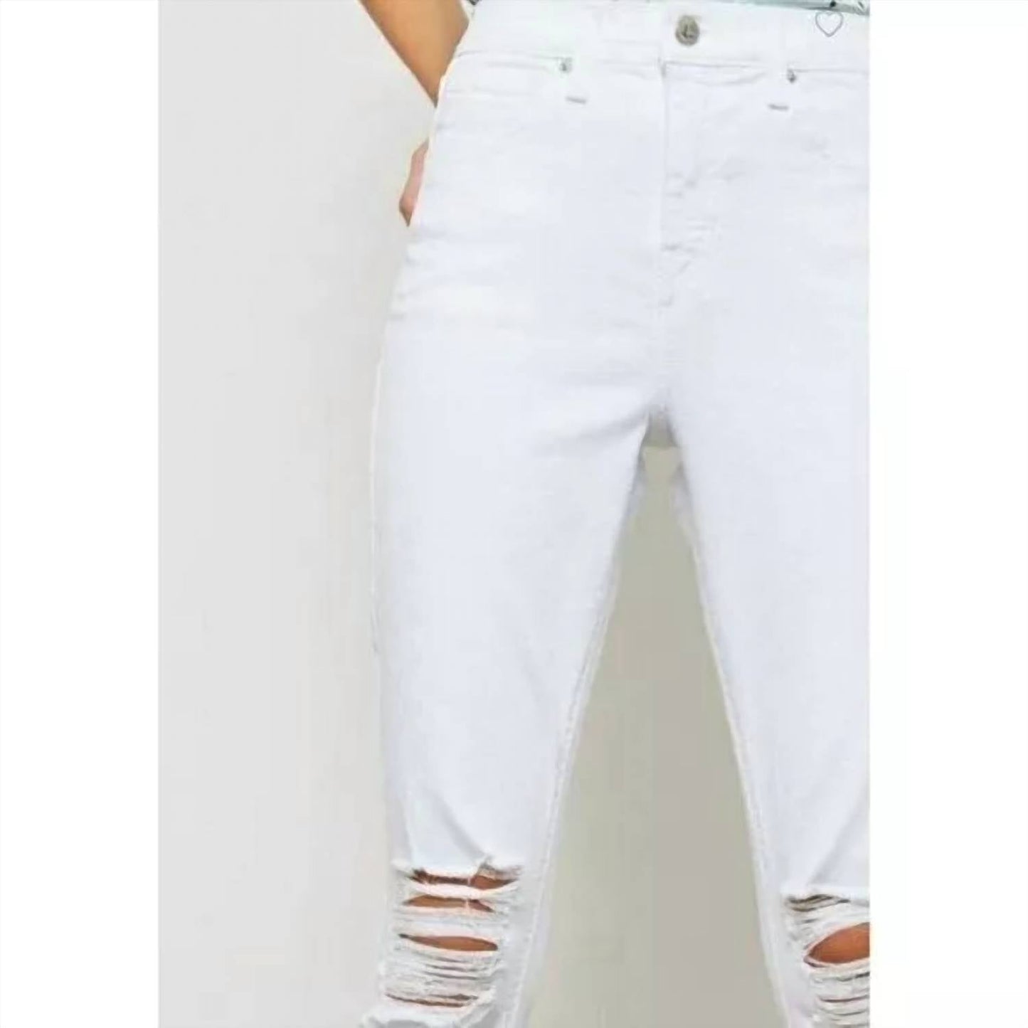 Topshop - High Rise Ripped Jamie Moto Skinny Jeans