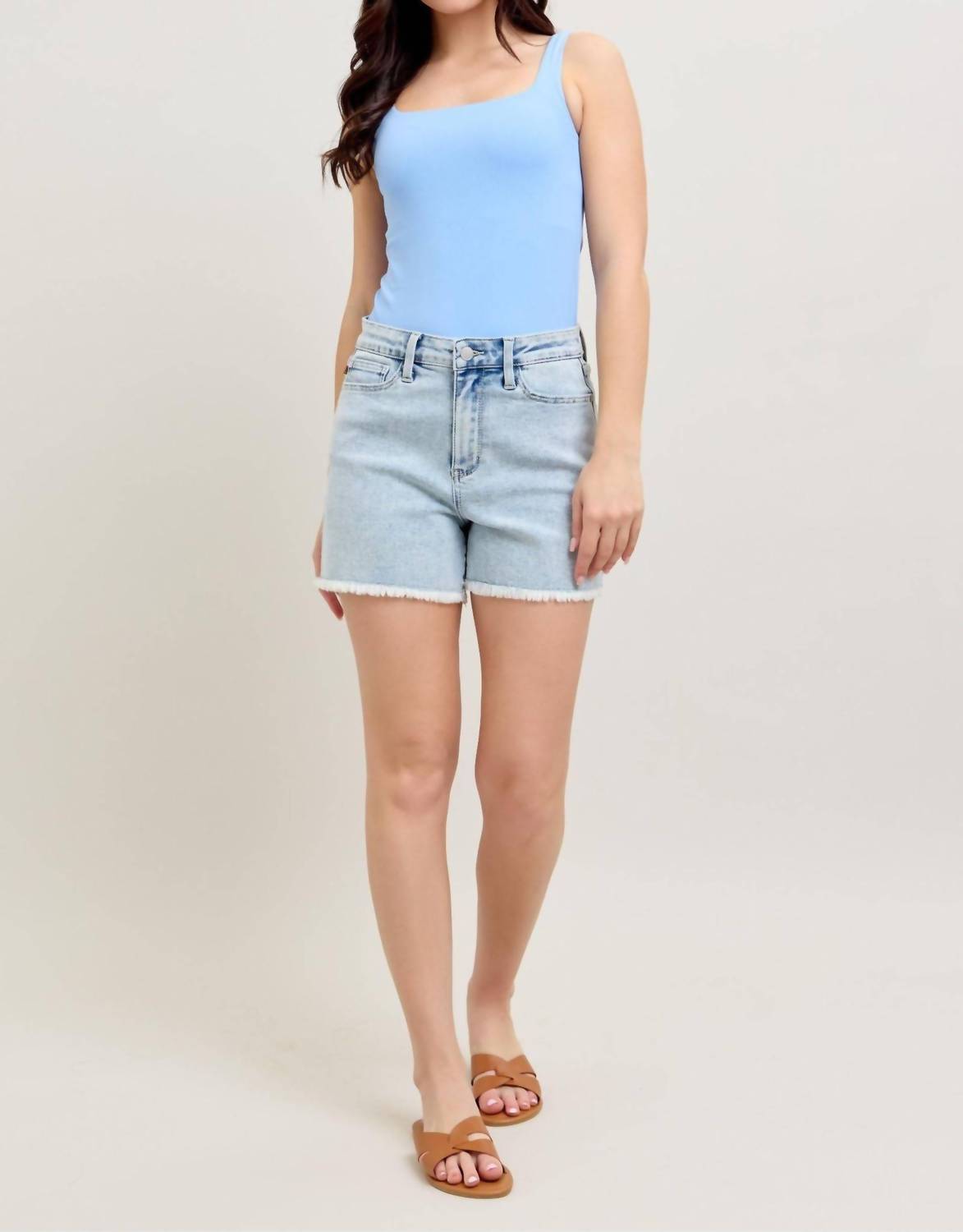 Judy Blue - High Waist Cut-off Denim Short