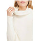 Free People - Free People Layer Cake Trapeze Turtleneck Oversize Sweater White
