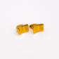 Golden Lock Rectangle Earrings – Elegant Gold-Plated Jewelry for Women