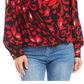 Karen Kane Printed Crossover Top Red