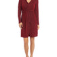 Karen Kane Twist Front Dress Red
