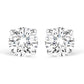 14K White Gold Round Cut Diamond Solitaire Stud Earrings (1/2 cttw, H-I Color, SI1-SI2 Clarity)