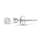 14K White Gold 5/8 Cttw Round Brilliant-Cut Lab Grown Diamond Classic 4-Prong Push back Stud Earrings (F-G Color, VS1-VS2 Clarity)