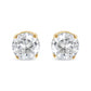 14K Yellow Gold 1/2 Cttw Round-Cut Diamond Solitaire Stud Earrings (O-P Color, SI2-I1 Clarity)