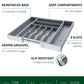 Silverware Drawer Organizer, Gray (9 Slots)