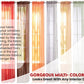 J&V TEXTILES 4-Pack Value: Solid Sheer Window Curtain Panels
