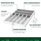 Basic Silverware Drawer Organizer, White