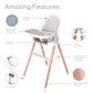 Children of Design 6 in 1 Deluxe High Chair with Cushion