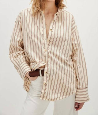 Free People - Striped varsity shirt