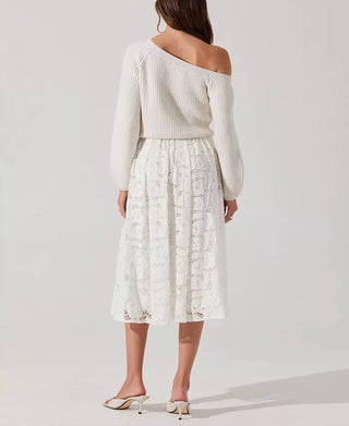 Astr - Ceren Lace Midi Skirt