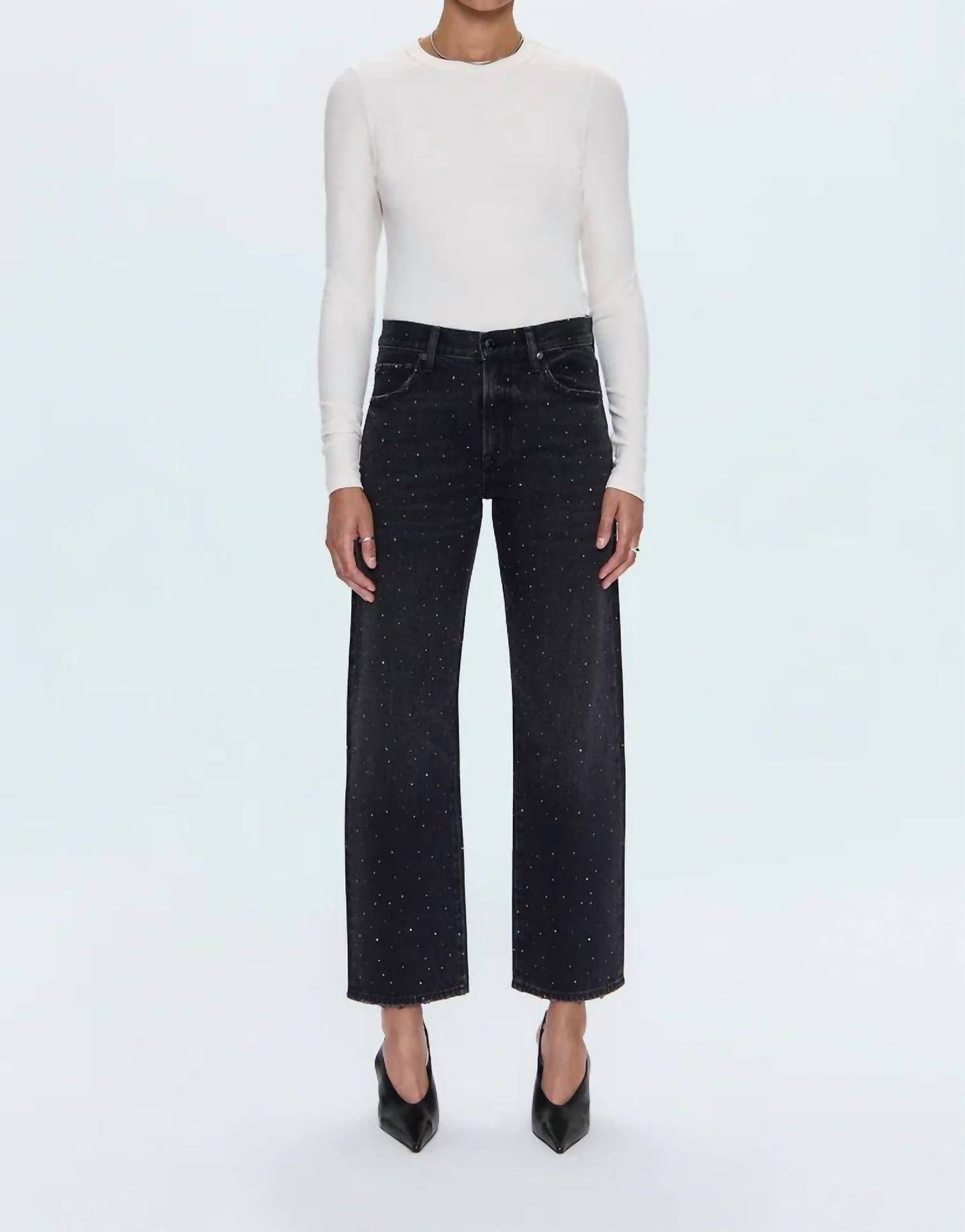 Pistola - Lexi Mid Rise Bowed Straight Jean