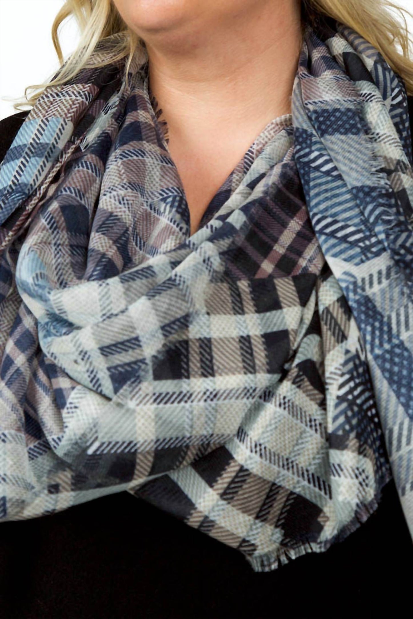 Echo - Patched Plaid Wrap