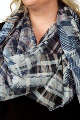 Echo - Patched Plaid Wrap