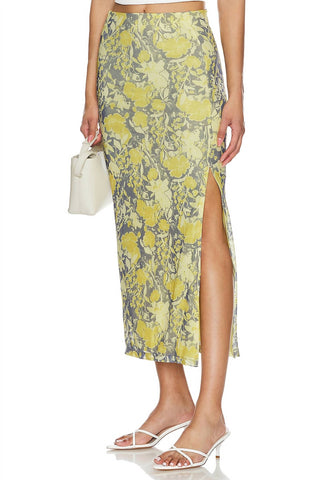 Free People - ROSALIE MESH MIDI SKIRT