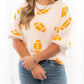 Bibi - Football Pattern Short Sleeve Sweater