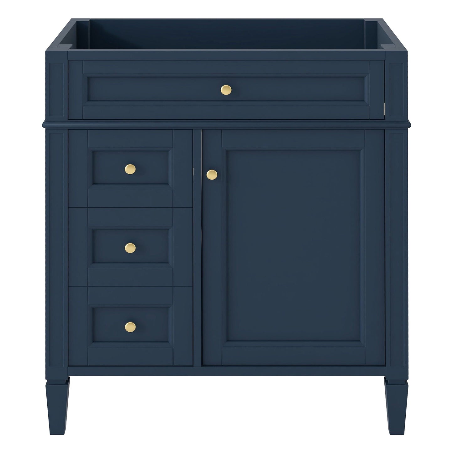 Bathroom Vanity With 2 Drawers and Tip-Out Drawer Storage Cabinet