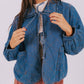 &Merci - Ruffle Ridge Quilted Denim Jacket