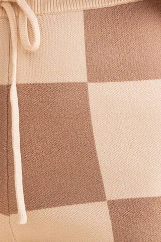 Le Lis - Checkered Sweater Shorts