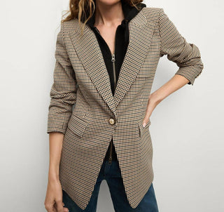 Veronica Beard - Livvy Houndstooth Dickey Jacket