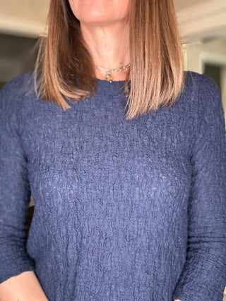 Multiples - 3/4 Sleeve Scoop Neck Swing Top