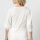 Lilla P - Women's Elbow Sleeve Split Neck Top