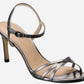 Stuart Weitzman - Women's Starla 80 Ankle Strap Leather Metallic Heeled Sandal