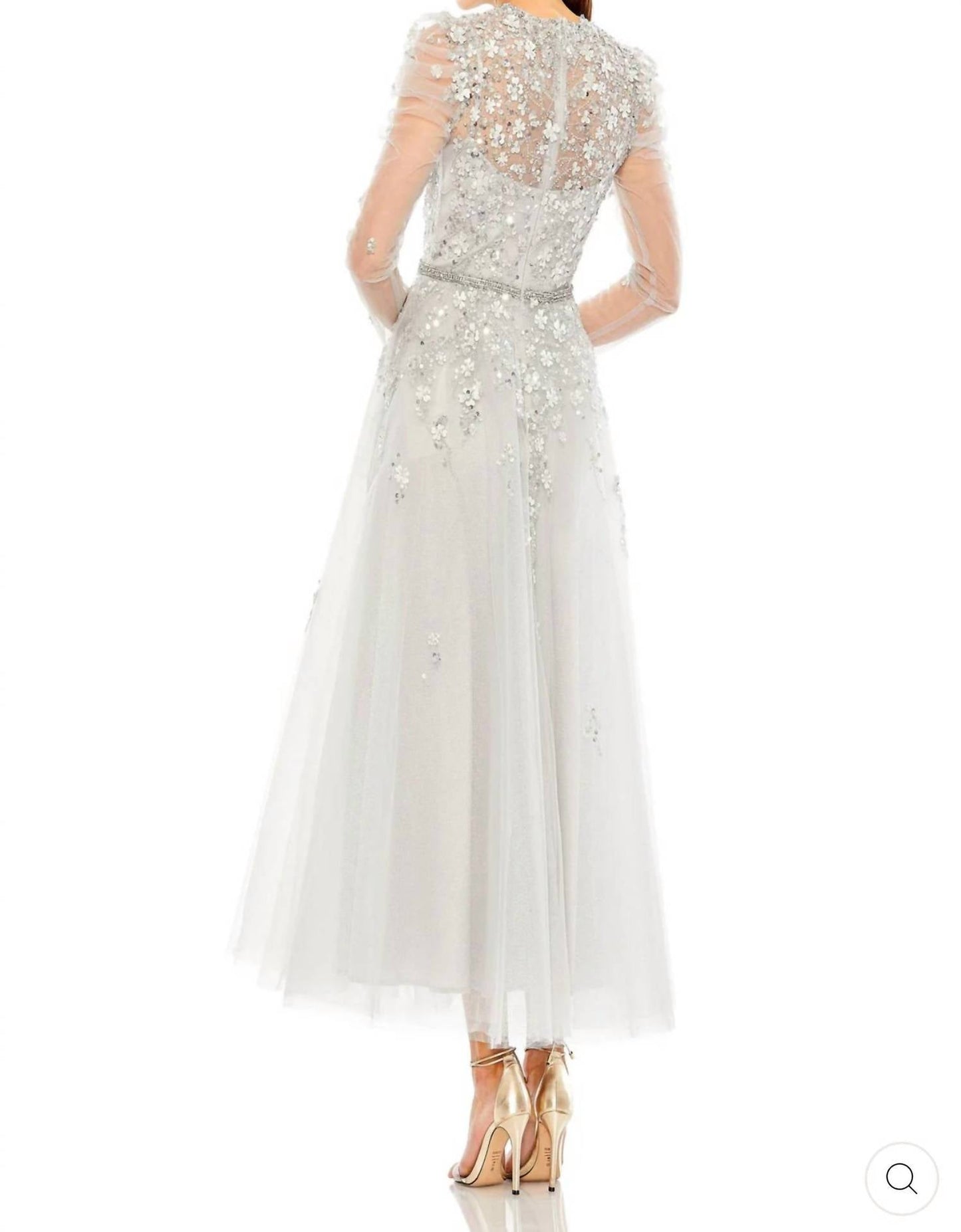 Mac Duggal - Jewel Neck Long Sleeve Dress