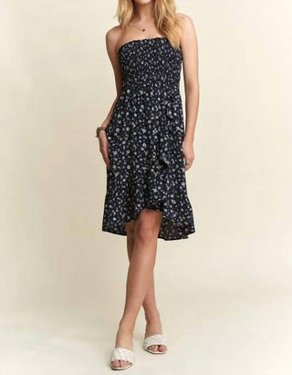 Adora - Strapless Floral Wrap Dress