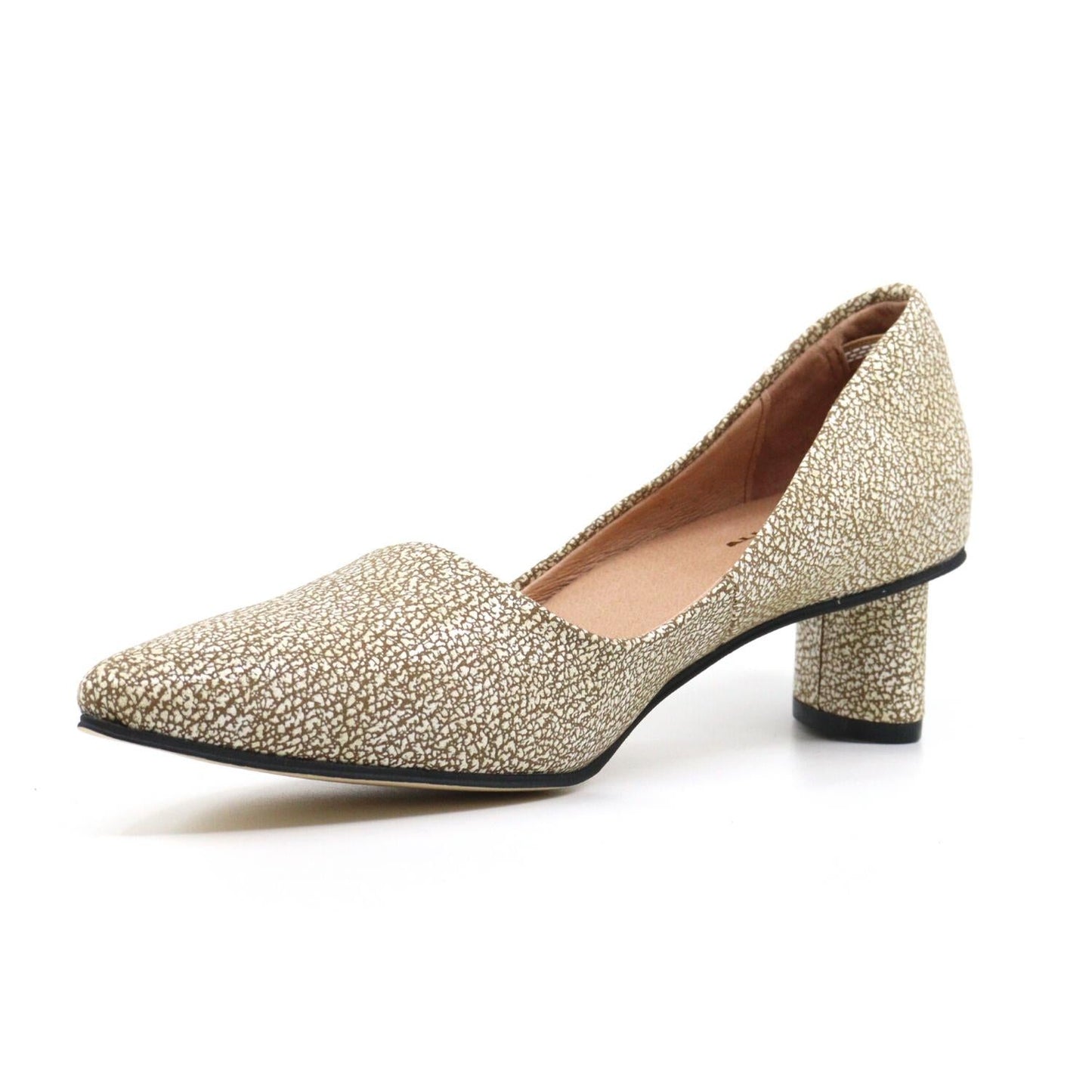 All Black - WOMEN OVAL KITTEN PUMP