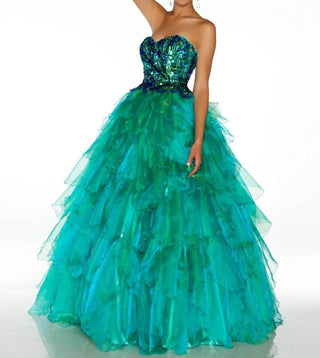 Mac Duggal - SEQUIN TULLE PROM DRESS