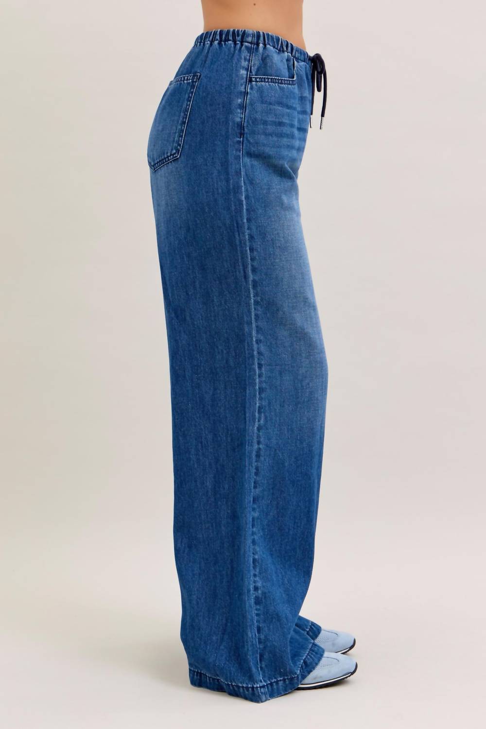 Judy Blue - Women's High Waist Featherweight Palazzo Fit Jeans