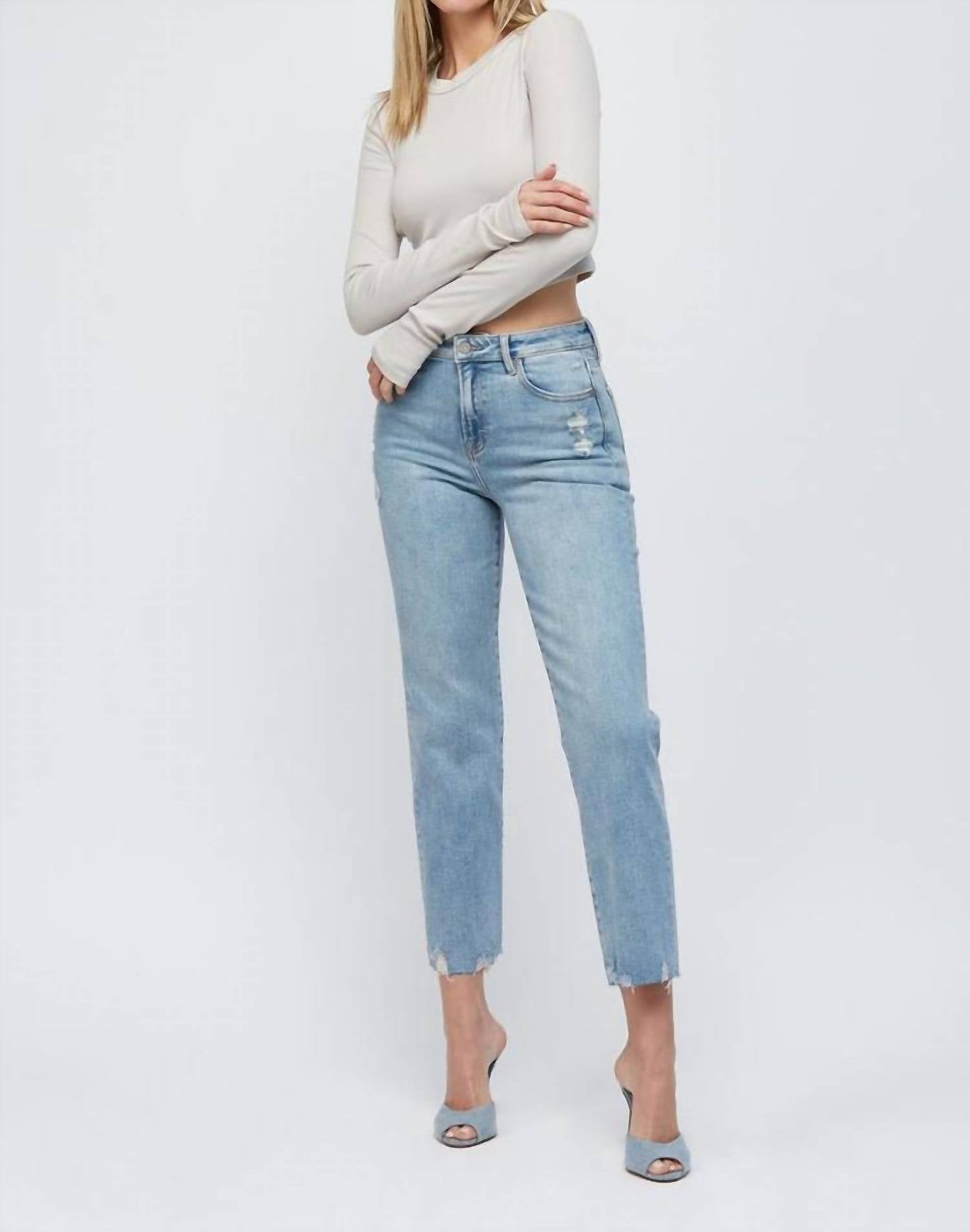 Hidden - Tracey High Rise Cropped Straight Jeans