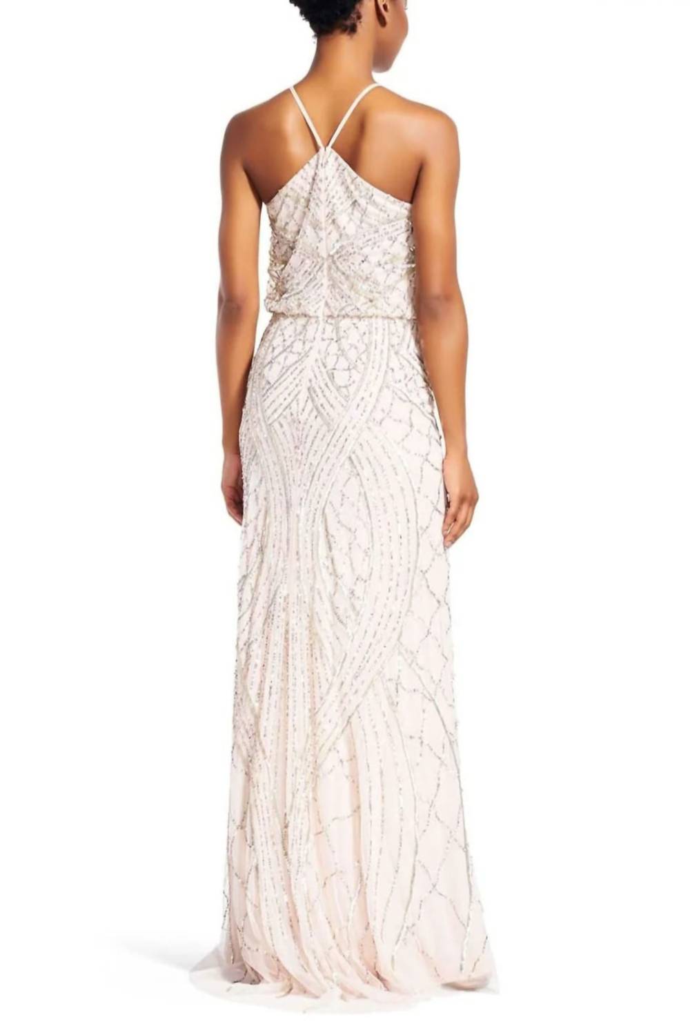 Adrianna Papell - Blouson Beaded Evening Gown