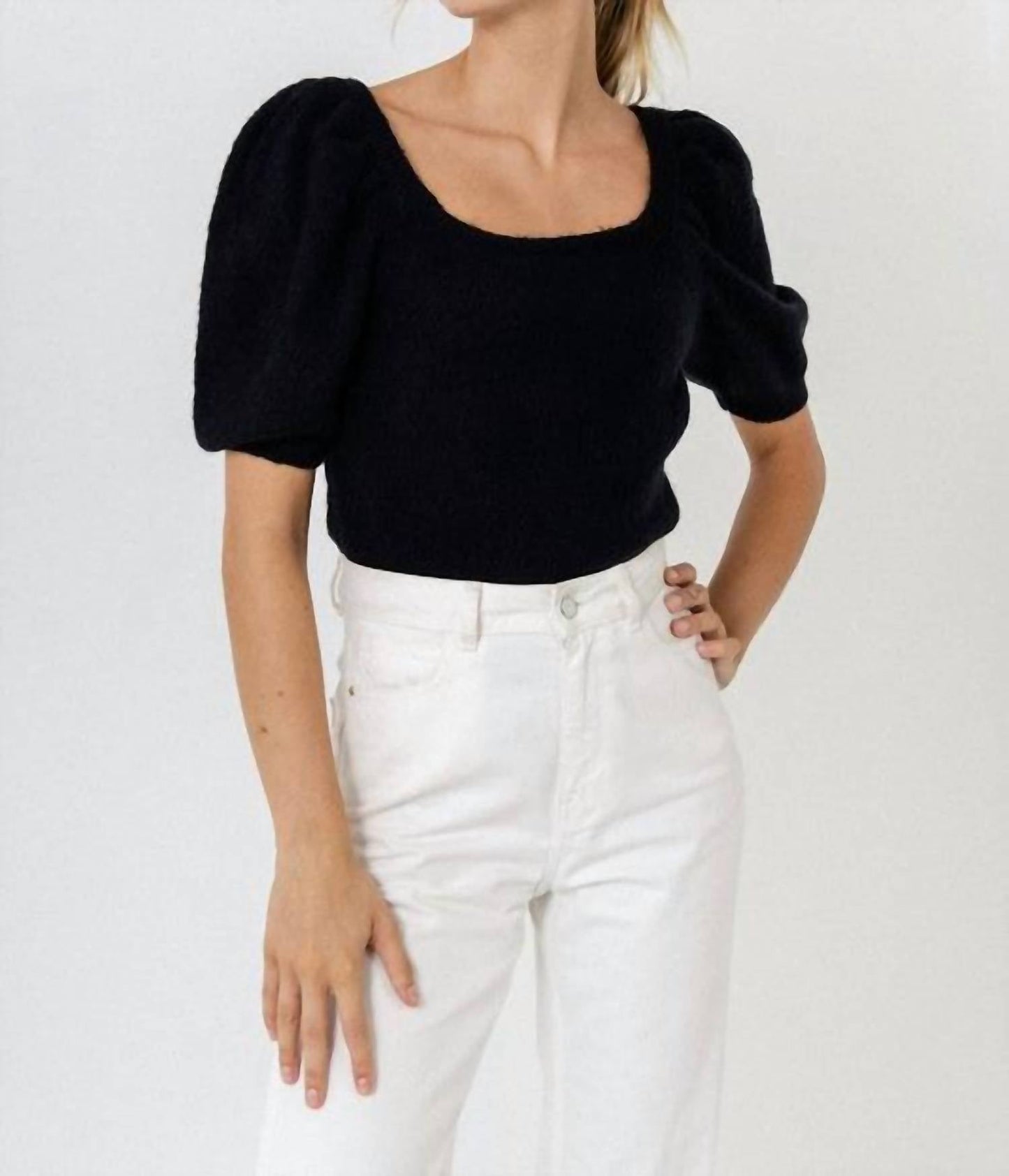 2.7 August Apparel - Puff Sleeve Sweater
